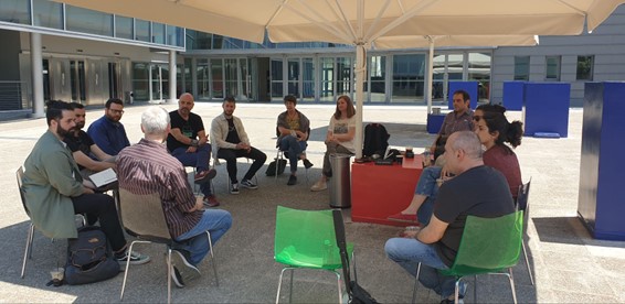 BRIDGES project - Evaluation activities: One of the moments of the round table with testers, designers and developers. 