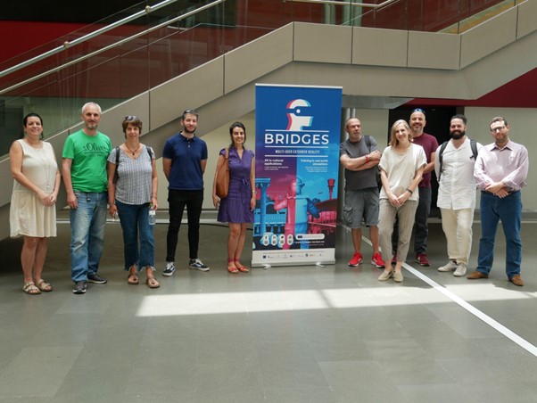 BRIDGES - Project staff and testers during evaluation activities June 2022